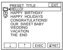 PRESET TITLE HELLO! HAPPY BIRTHDAY HAPPY HOLIDAYS CONGRATULATIONS! OUR SWEET BABY WEDDING VACATION THE END