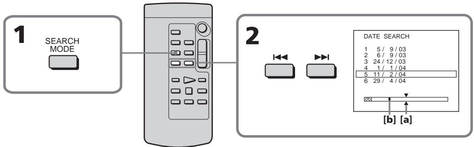 SONY DCR-TRV14E - Recherche d'un enregistrement par date – Recherche par date (DCR-TRV14E/TRV19E/TRV22E/TRV33E uniquement) - 1
