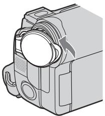 SONY DCR-TRV22E - Attaching the supplied lens cap - 1