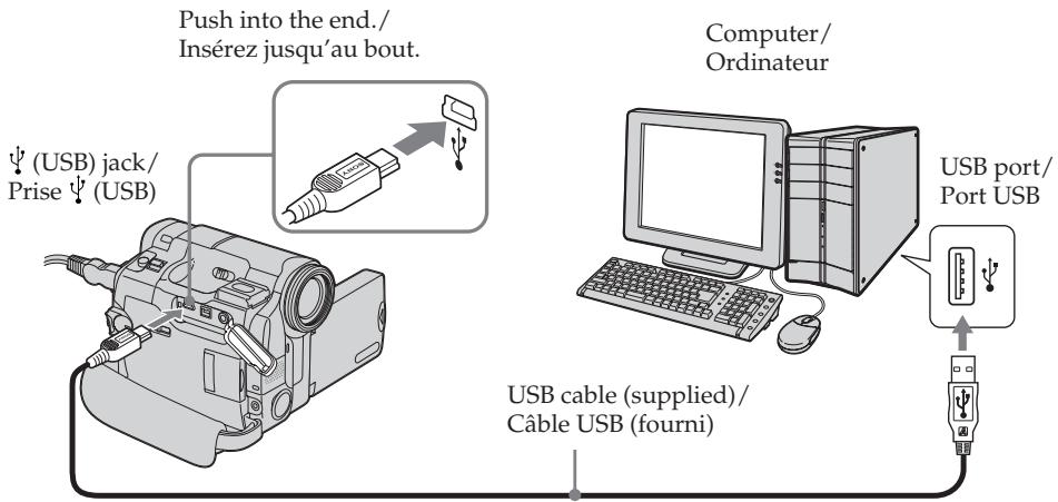 SONY DCR-TRV22E - Lors du raccordement à un ordinateur via le port USB - 1