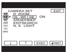 SONY DCR-TRV22E - Utilisation du mode Grand écran - 2