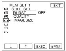 SONY DCR-TRV22E - Sélection de la taille des images fixes (DCR-TRV33E uniquement) - 2