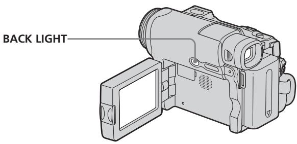 SONY DCR-TRV22E - Prise de vue de sujets éclairés à contre-jour – Fonction de compensation de contre-jour - 1