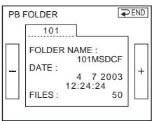 SONY DCR-TRV22E - Sélection d'un dossier de lecture - 1