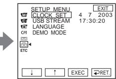 SONY DCR-TRV22E - Etape 2 Réglage de la date et de l'heure - 7