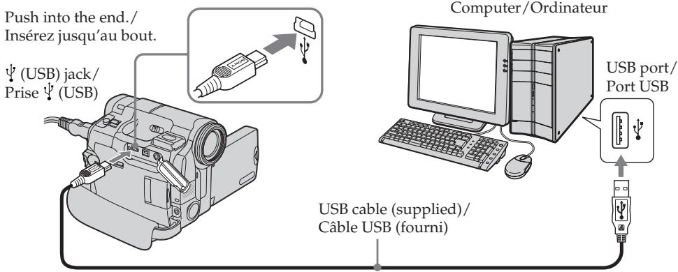 SONY DCR-TRV22E - Lors du raccordement à un ordinateur via le port USB - 1