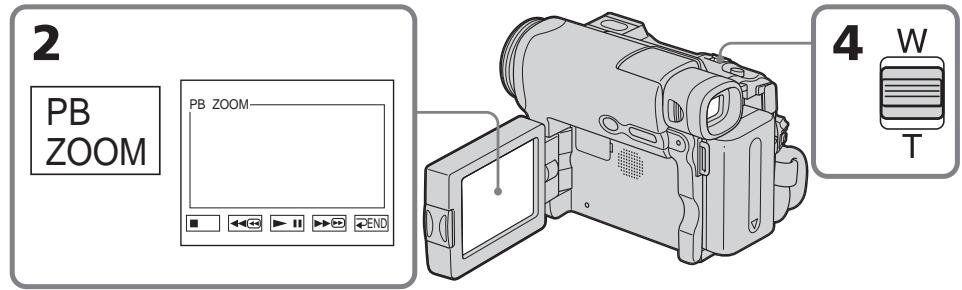 SONY DCR-TRV22E - Agrandissement d'images enregistrées sur une cassette - PB ZOOM Cassette (DCR-TRV22E/TRV33E uniquement) - 1