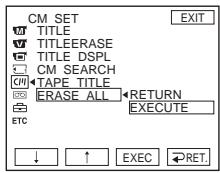 SONY DCR-TRV22E - Suppression de toutes les données de la mémoire de la cassette - 2