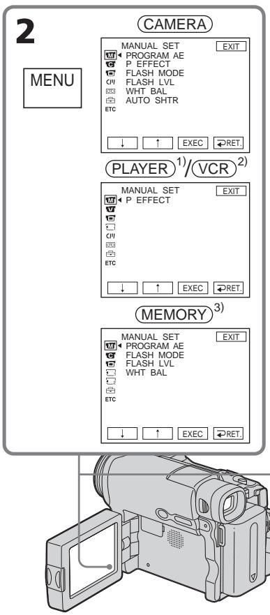 SONY DCR-TRV22E - Modification des réglages de menu - 1