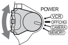SONY DCR-TRV22E - Après la section « Opérations d'enregistrement avances » de ce mode d'emploi, la position du commutateur POWER est indiquée par les iconônes ci-dessous. - 1