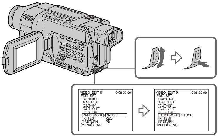 SONY DCR-TRV245E - Réglage des modes d'annulation de pause d'enregistrement sur le magnétoscope - 1