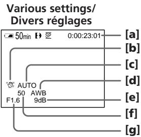 SONY DCR-TRV245E - Pour afficher les indicateurs à l'écran - fonction d'affichage - 2