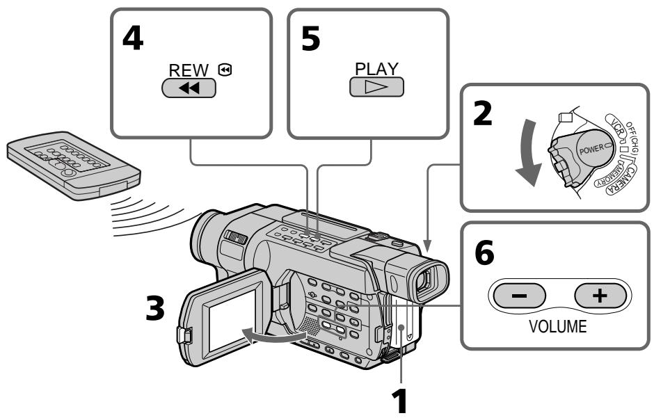 SONY DCR-TRV245E - Lecture - opérations de base — lecture d'une cassette - 1