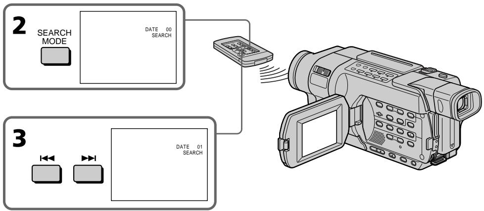 SONY DCR-TRV245E - Recherche d'un enregistrement en fonction de sa DATE -DATE SEARCH - 2