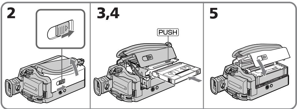 SONY DCR-TRV245E - Étape 3 insertion d'une cassette - 1