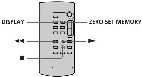 SONY DCR-TRV245E - Recherche rapide d'une scène - ZERO SET MEMORY (mémoire à zéro réglable) - 1