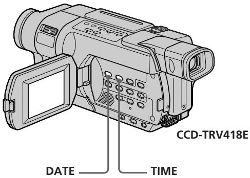 SONY DCR-TRV245E - Incrustation de la date et de l'heure sur les images 218 418 - 1