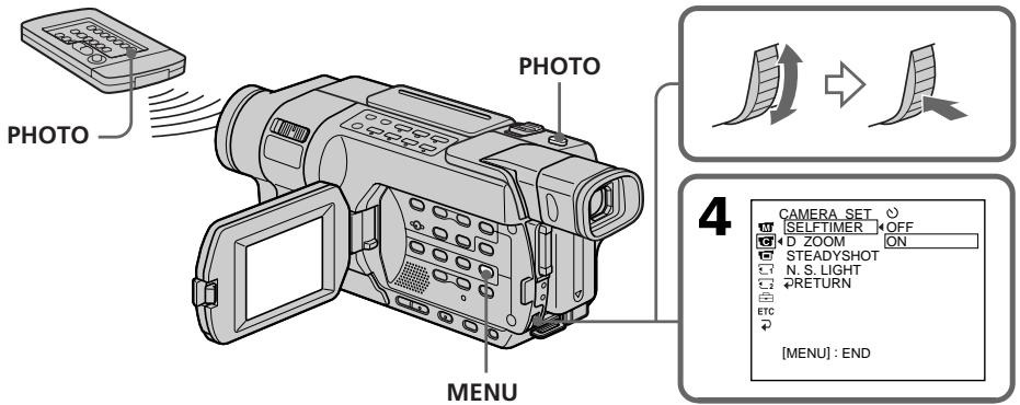 SONY DCR-TRV245E - Enregistrement de photos en mémoire avec le retardateur - 1