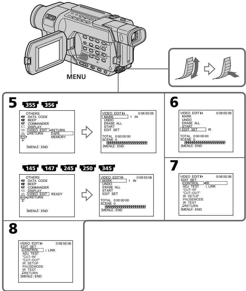 SONY DCR-TRV245E - Etape 2: réglage du magnétoscope pour qu'il puisse être utilisé avec le cable i. LINK - 1