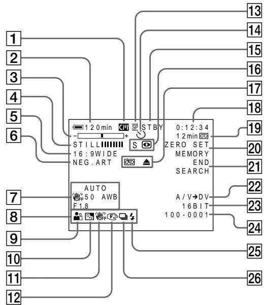SONY DCR-TRV30E - Operation indicators - 1