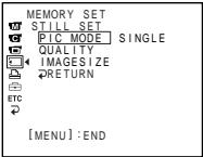 SONY DCR-TRV30E - Selecting the image size - 7