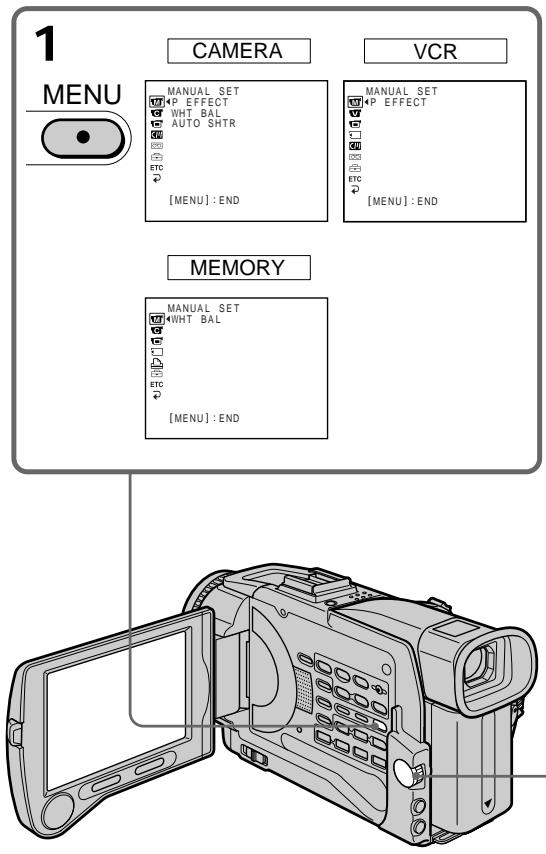 SONY DCR-TRV30E - Изменение установок меню - 1