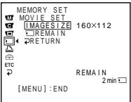 SONY DCR-TRV30E - Selecting the image size - 12