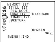 SONY DCR-TRV30E - Selecting still image quality mode - 8