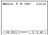 60min ≡ STBY 0:00:00, →I G /- EDIT + →