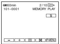60min 101-0001 2/10 001 MEMORY PLAY - + - P-MENU
