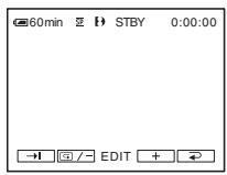 60min STBY 0:00:00, →I +/- EDIT + ↺