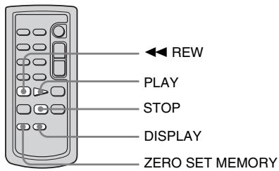 REW PLAY STOP DISPLAY ZERO SET MEMORY