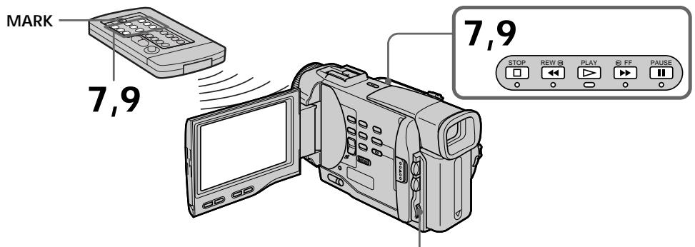 MARK 7,9 7,9 STOP REW @ PLAY @ EE PAUSE