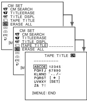 CM SET CM SEARCH TITLEERASE TITLE DSPL TAPE TITLE ERASE ALL [0] [0] [0] [0] [0] [0] [0] [0] [0] [0] [0] [0] [0] [0] [0] [0] [0] [0] [0] [0] [0] [0] [0] [0] [0] [0] [0] [0] [0] [0] [0] [0] [0] [0] [M] CM SET CM SEARCH TITLEERASE TITLE DSPL TAPE TITLE ERASE ALL TAPE TITLE A B C D E 12345 F G H I J 67890 K L M N O ', /- P Q R S T [ ← ] U V W X Y [SET] Z & ?! [M] [M] [M] [M] [M] [M] [M] [M] [M] [M] [M] [M] [M]