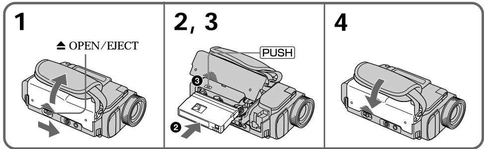 1 ▲ OPEN/EJECT 2, 3 PUSH ③ ② 4