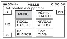 SONY HVR-HD1000U - Suppression d'une option de menu - 1