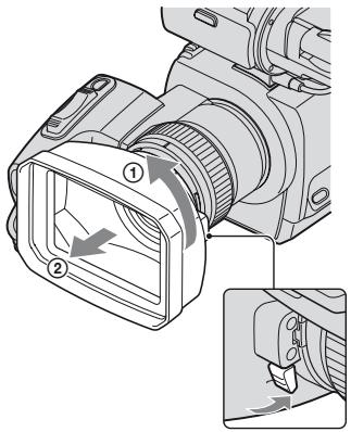 SONY HVR-HD1000U - Pour retirer le pare-soleil - 1