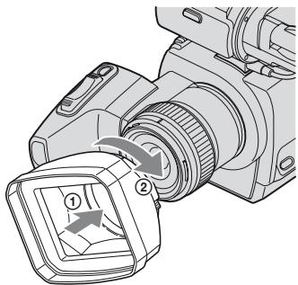 SONY HVR-HD1000U - Fixation du pare-soleil - 1