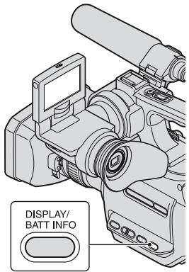 SONY HVR-HD1000U - Pour vérifier l'autonomie de la batterie (Information relative à la batterie) - 1