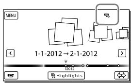 SONY HDR-CX190E, HDR-CX200, HDR-CX220 E, HDR-CX320 E - Wiedergeben von Bildern der externen Medieneinheit auf dem Camcorder - 1