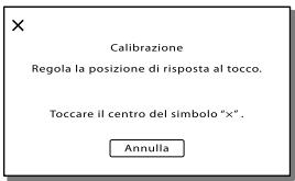 SONY HDR-CX190E,  HDR-CX200,  HDR-CX220 E,  HDR-CX320 E - Informazioni sulla regolazione del pannello sensibile al tocco ([Calibrazione]) (HDR-CX200E/ CX210E/PJ200E) - 1