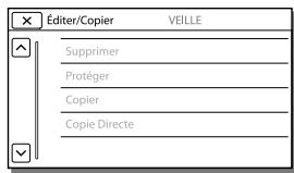 SONY HDR-CX190E, HDR-CX200, HDR-CX220 E, HDR-CX320 E - Lorsque vous ne pouvez pas selectionner une option d'un menu - 1