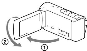 SONY HDR-CX190E, HDR-CX200, HDR-CX220 E, HDR-CX320 E - Anzeigen von Elementen auf dem LCD-Bildschirm - 2