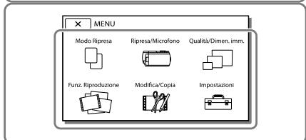 SONY HDR-CX190E, HDR-CX200, HDR-CX220 E, HDR-CX320 E - Uso dei menu - 2