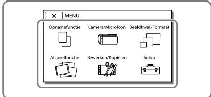 SONY HDR-CX190E, HDR-CX200, HDR-CX220 E, HDR-CX320 E - Menu's gebruiken - 2