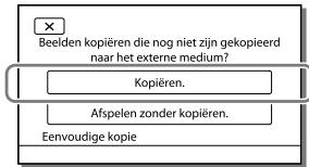 SONY HDR-CX190E,  HDR-CX200,  HDR-CX220 E,  HDR-CX320 E - Selecteer [Kopiernen.] op het camcorderschem. - 1