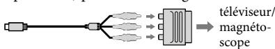 SONY HDR-CX190E, HDR-CX200, HDR-CX220 E, HDR-CX320 E - Si vous telèviseur ou vous magnétoscope est équipé d'un adaptateur péritel à 21 broches (EUROCONNECTOR) - 1