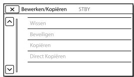 SONY HDR-CX190E, HDR-CX200, HDR-CX220 E, HDR-CX320 E - Wanner u een menu-item nicht selecteren - 1