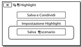SONY HDR-CX190E, HDR-CX200, HDR-CX220 E, HDR-CX320 E - Salvataggio della Riproduzione highlight con qualità di imagine HD (Salva scenario) - 1