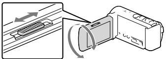 SONY HDR-CX190E, HDR-CX200, HDR-CX220 E, HDR-CX320 E - Pas de scherpstellung van het gprojecteerde beeld aan met de PROJECTOR FOCUS -knop. - 1
